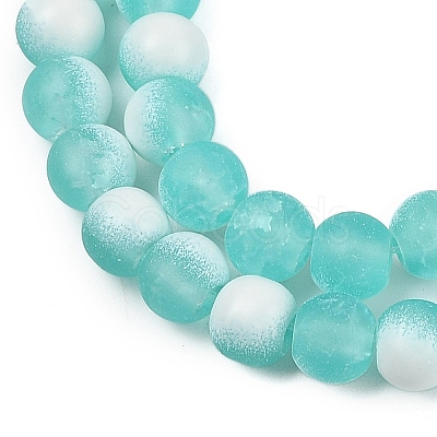 Frosted Crackle Glass Beads X1-GLAA-U001-8mm-M02-1