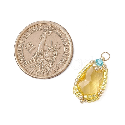 Glass Pendants PALLOY-MZ00961-06-1
