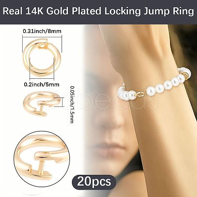 20Pcs Brass Open Jump Rings KK-BBC0023-10B-1