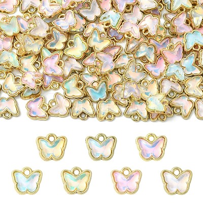 20Pcs Rack Plating Alloy Glass Charms FIND-YW0008-64A-1