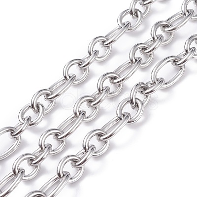 Tarnish Resistant 304 Stainless Steel Oval Link Chains CHS-C002-01P-1