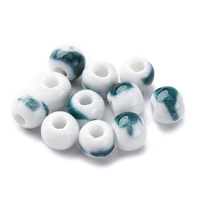 Bright Glazed Porcelain Beads PORC-D300-A01-1