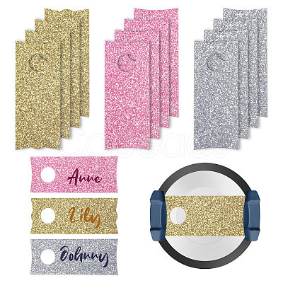 1 Set Glitter Acrylic Wine Glass Charms AJEW-GL0001-95-1