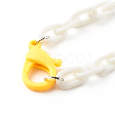 Personalized ABS Plastic Cable Chain Necklaces NJEW-JN03479-1