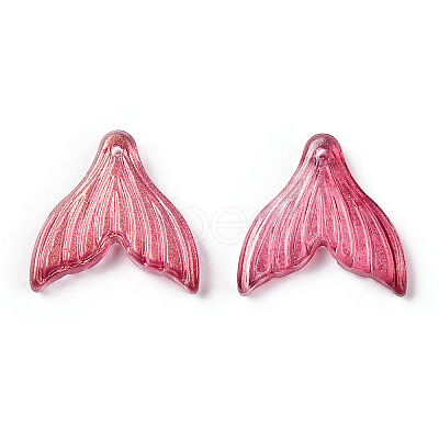 Transparent Spray Painted Glass Pendants X-GLAA-S190-009A-06-1