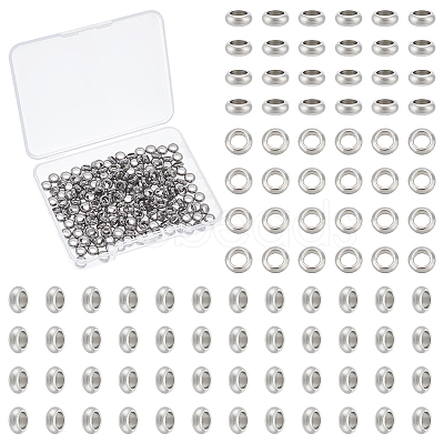 200Pcs Ring 304 Stainless Steel Spacer Beads STAS-UN0058-87B-P-1