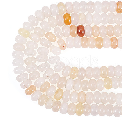 2 Strands Natural Golden Silk Jade Beads Strands G-TA0002-25-1