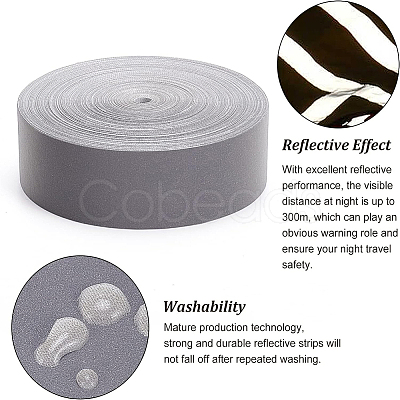 BENECREAT 25M TC Reflective Tape AJEW-BC0003-37-1