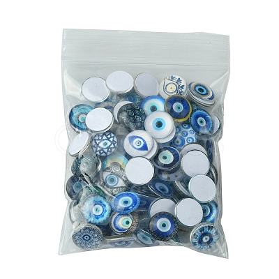 Flatback Glass Cabochons GGLA-N005-12mm-01-1