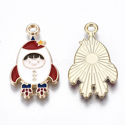 Eco-Friendly Alloy Enamel Pendants X-ENAM-Q437-018-NR-1