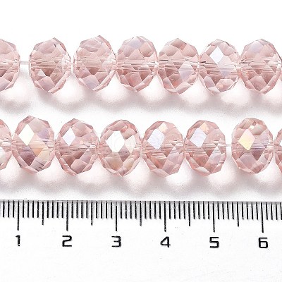 Electroplate Glass Beads Strands GR12MMY-59AB-1
