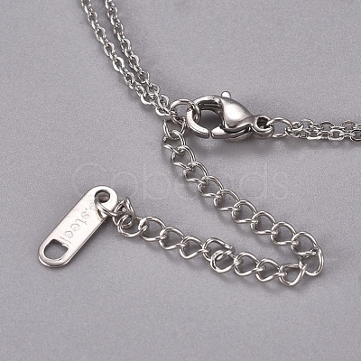 304 Stainless Steel Tiered Necklaces STAS-D232-05P-1