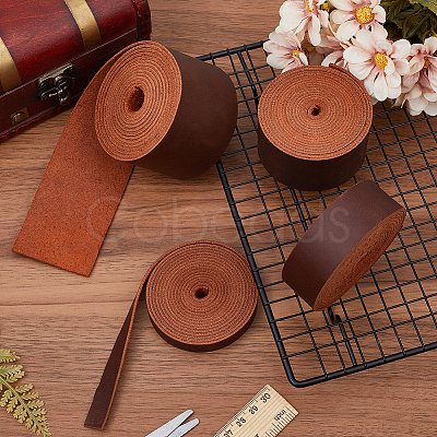 2M Flat AB Grade Cowhide Leather Cord AJEW-WH0479-73G-03-1