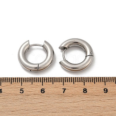 202 Stainless Steel Polishing Hoop Earrings EJEW-M106-02P-01-1