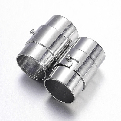 Brass Locking Tube Magnetic Clasps X-KK-Q090-N-1