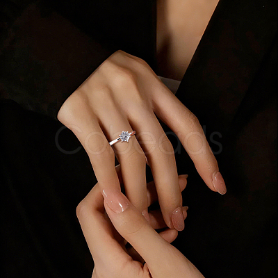 Rhodium Plated 925 Sterling Silver Engagement Solitaire Ring Settings STER-DC0001-99-1