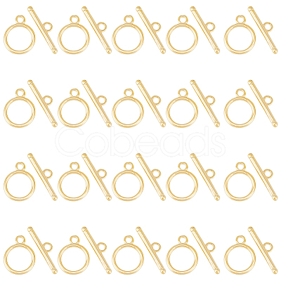 20 Sets Eco-friendly Brass Toggle Clasps KK-DC0002-29-1