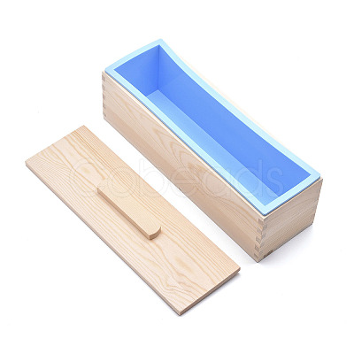 Rectangular Pine Wood Soap Molds Sets DIY-F057-03A-1
