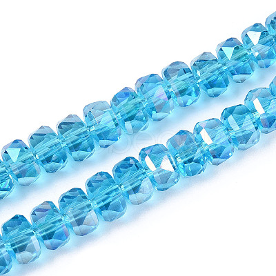 Electroplate Glass Beads Strands EGLA-T021-20G-1