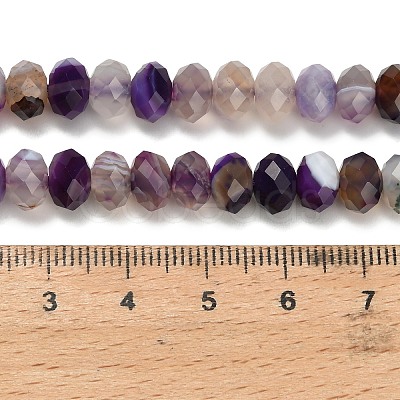 Natural Banded Agate Beads Strands G-Z111-A01-04-1