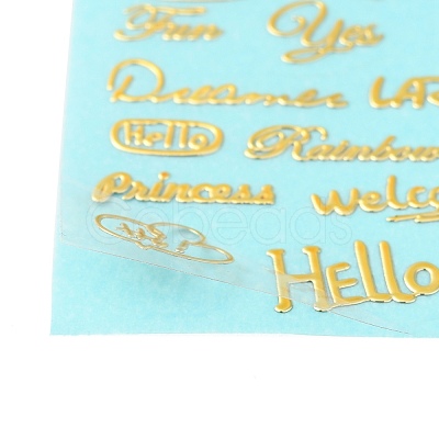 Brass Self-Adhesive Picture Stickers DIY-C059-01C-1
