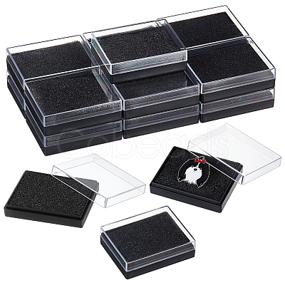 Plastic Badge Storage Box CON-WH0086-121D-1