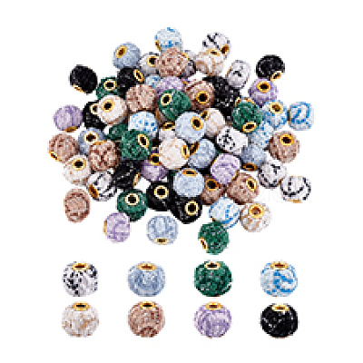 72Pcs 8 Colors Polyester European Beads OPDL-PH0001-09-1