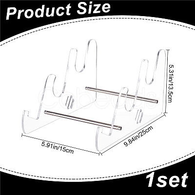 3-Tier Transparent Acrylic Keyboard Stands ODIS-WH0002-33P-1