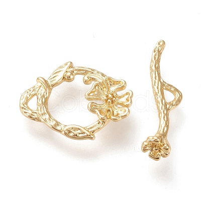 Brass Toggle Clasps KK-F820-02G-1
