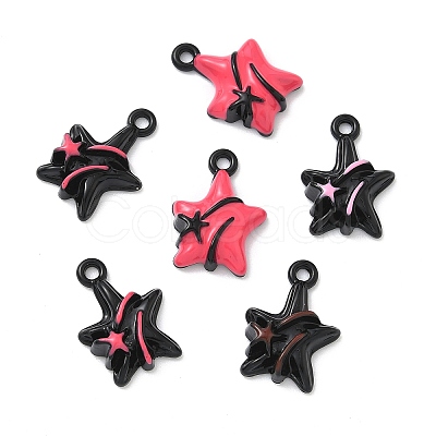 Spray Painted Alloy Enamel Pendants FIND-Z108-01EB-1