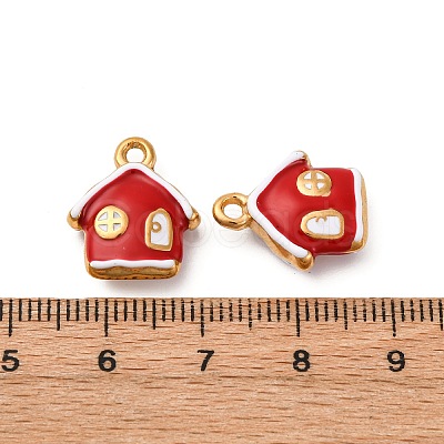 304 Stainless Steel Enamel Pendants LS-STAS-Q363-06G-1