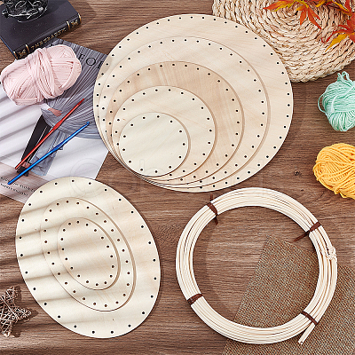1 Set Wooden Knitting Crochet Bottoms Set WOOD-PH0002-57-1