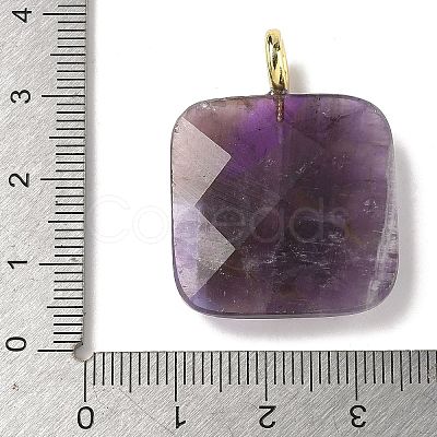 Natural Amethyst Faceted Pendants G-C274-03I-1