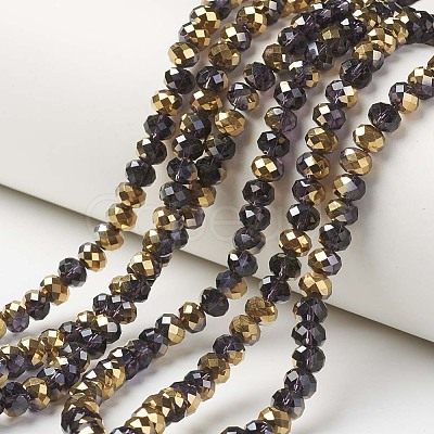 Electroplate Transparent Glass Beads Strands EGLA-A034-T2mm-O16-1