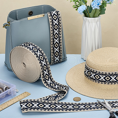 Ethnic Style Polyester Ribbon OCOR-WH0105-092A-1