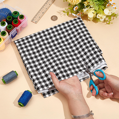 Tartan Pattern Cotton Fabric AJEW-WH0410-121A-1