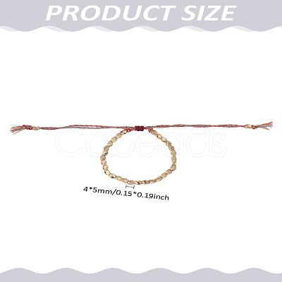 1Pc Twist Brass Braided Bead Bracelets for Women BJEW-LP0003-20-1