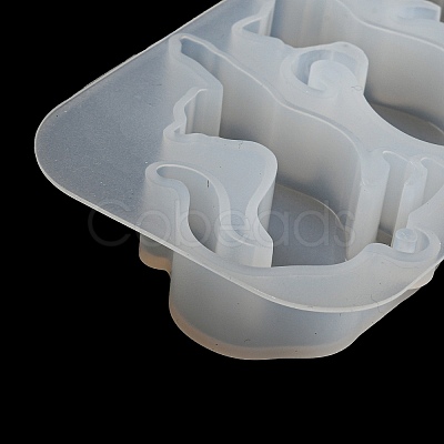 Cat Shape Pendant DIY Silhouette Silicone Mold DIY-K067-02B-1
