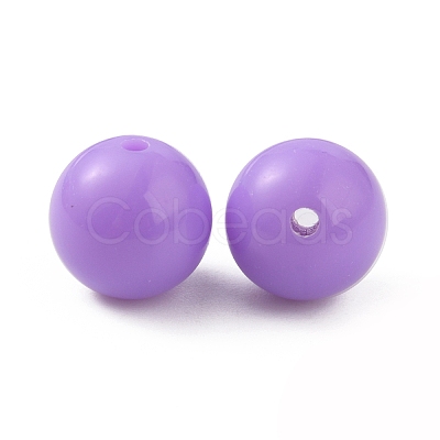 Opaque Acrylic Beads SACR-WH0001-32A-1