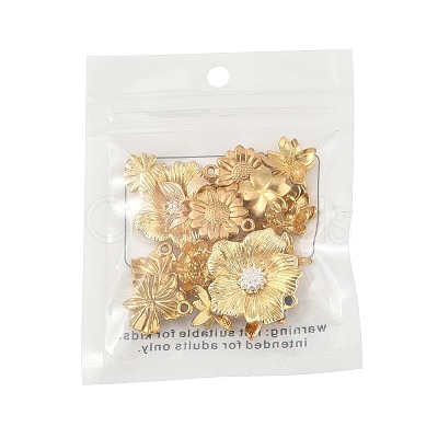 16Pcs 8 Styles Alloy & Brass & 304 Stainless Steel Pendants FIND-FS0004-37-1