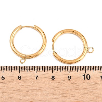 316 Stainless Steel Huggie Hoop Earring Findings EJEW-B158-01F-G-1
