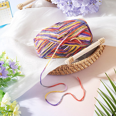 Light Gradient Segment Dyed Polyester Yarn DIY-TADJ0002-005M-1