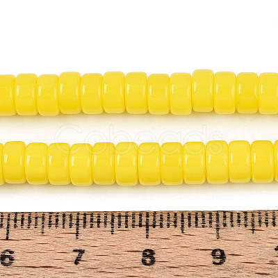 Opaque Solid Color Glass Beads Strands LS-GLAA-N026-3x6mm-03-1