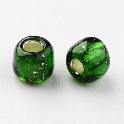 6/0 Round Silver Lined Round Hole Glass Seed Beads X-SEED-A005-4mm-27B-1