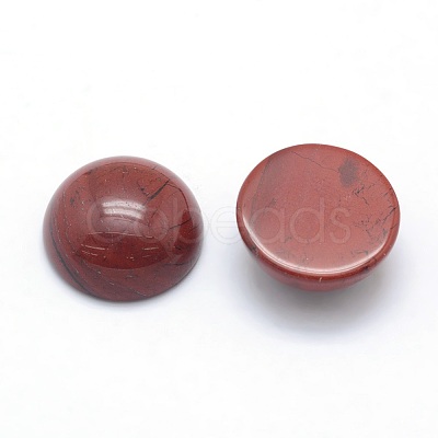 Natural Red Jasper Cabochons X-G-P393-R44-12MM-1
