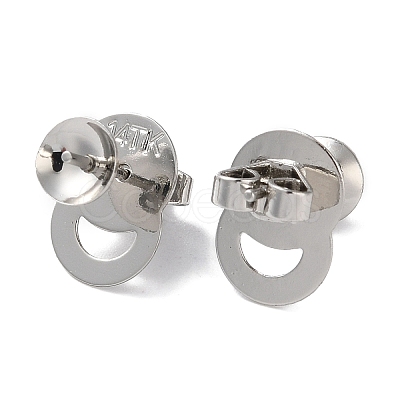 Rack Plating Brass Stud Earring Settings KK-F090-15P-01-1