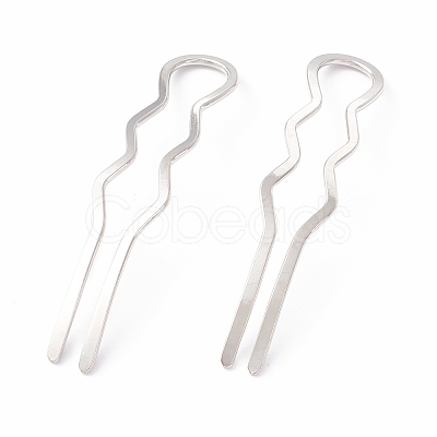 Rack Plating Brass Hair Forks OHAR-C004-01P-1