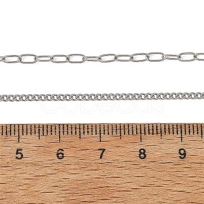 Adjustable 304 Stainless Steel Slider Chains Lariat Necklaces Makings AJEW-JB01664-02-1