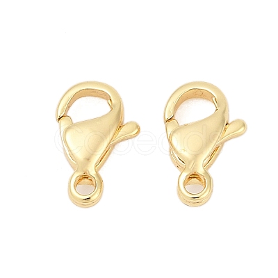 Brass Lobster Claw Clasps KK-P302-17G-1