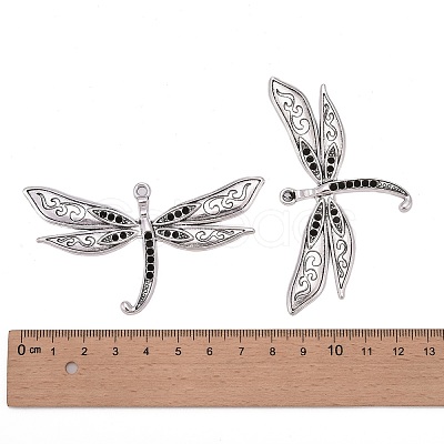 Dragonfly Alloy Pendant Rhinestone Settings PALLOY-A11-3641-AS-FF-1